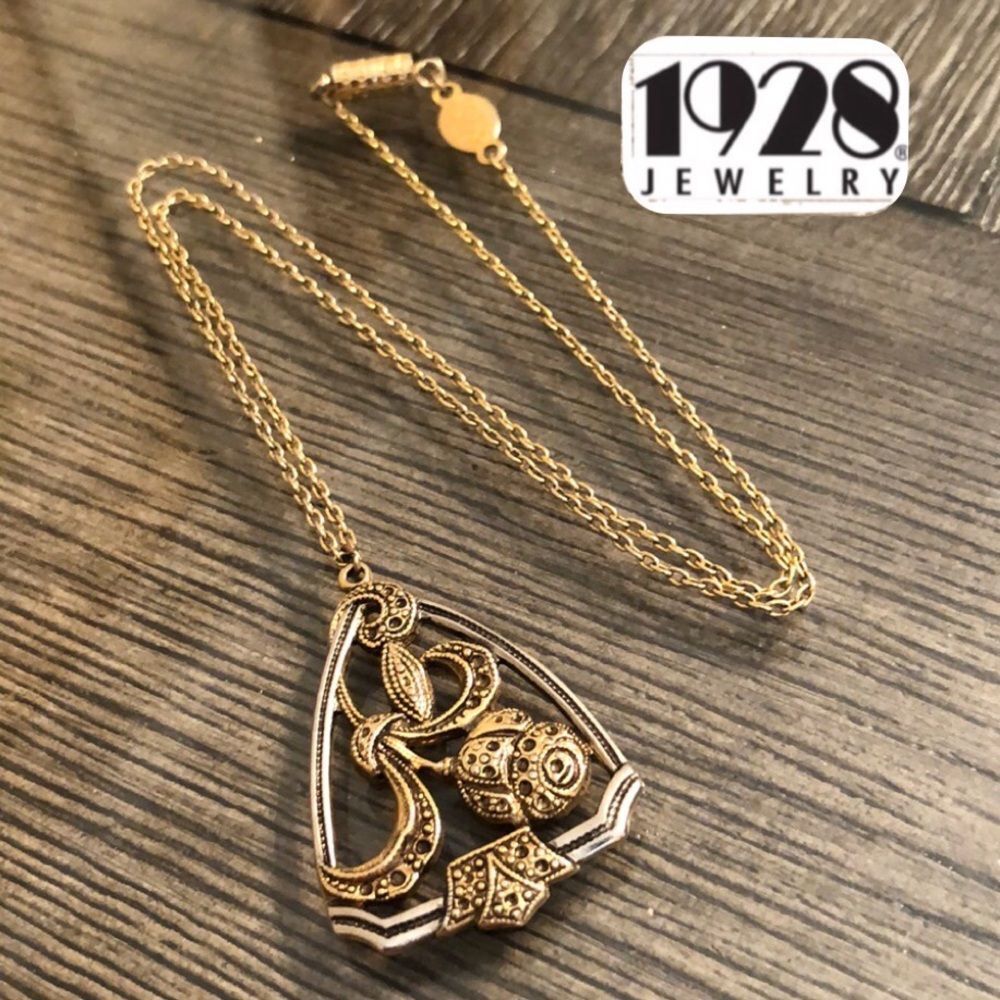 Vintage 1928 Brand Rose Damascene Necklace